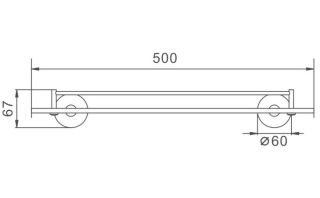 Полка стеклянная Haiba HB8307 сталь